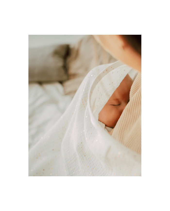 copy of TISU - cape d'allaitement - gris clair/pois gold