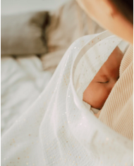 TISU - cape d'allaitement - gris clair/pois gold