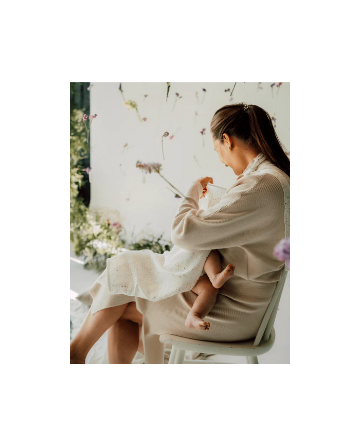 copy of TISU - cape d'allaitement - gris clair/pois gold