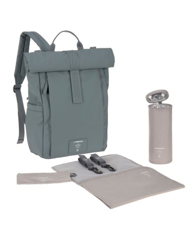 LASSIG - sac à langer - rolltop - anthracite