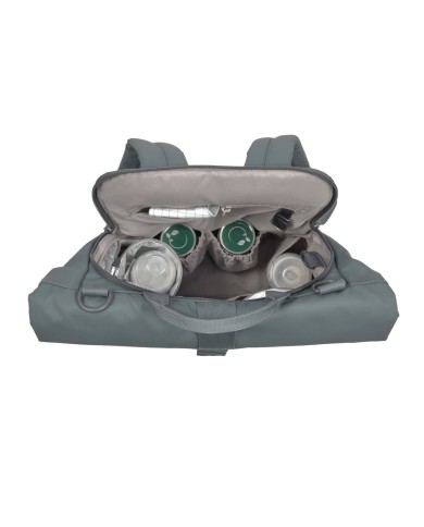 LASSIG - sac à langer - rolltop - anthracite