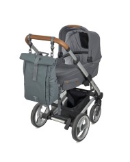 LASSIG - sac à langer - rolltop - anthracite LASSIG - sac à langer - rolltop - anthracite