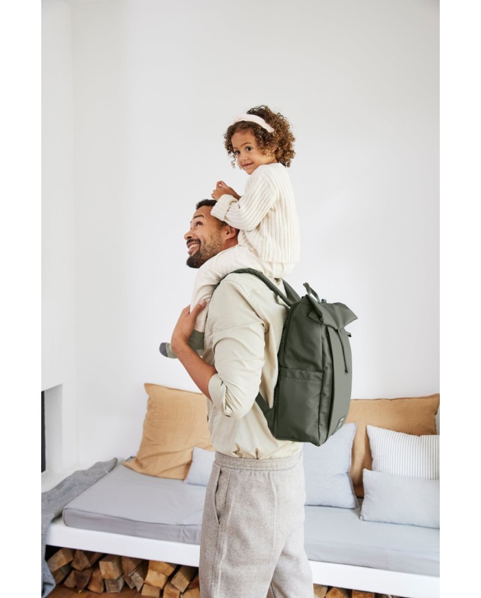 LASSIG - sac à langer - rolltop - olive LASSIG - sac à langer - rolltop - olive