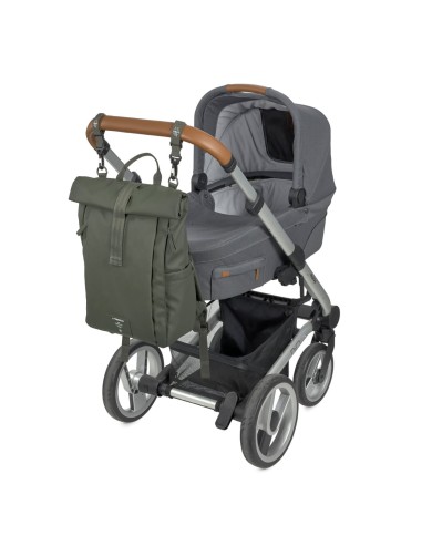 LASSIG - sac à langer - rolltop - olive