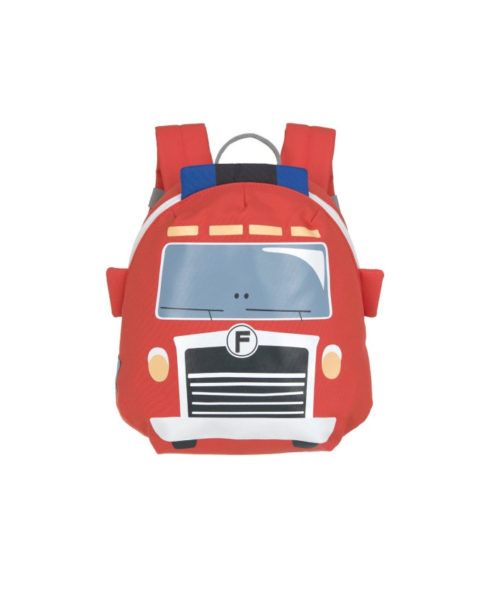 LASSIG - Mini Sac à Dos Tiny Drivers - Camion de Pompier Rouge