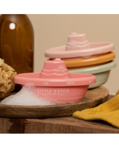 Little Dutch - Bateau de bain à empiler rose Little Dutch - Bateau de bain à empiler rose