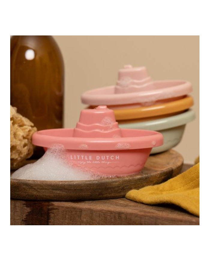 Little Dutch - Bateau de bain à empiler rose Little Dutch - Bateau de bain à empiler rose