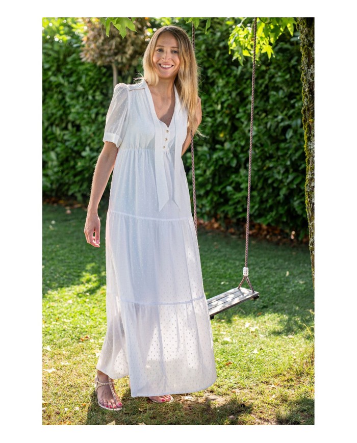 Pomkin - robe longue blanche - gaella