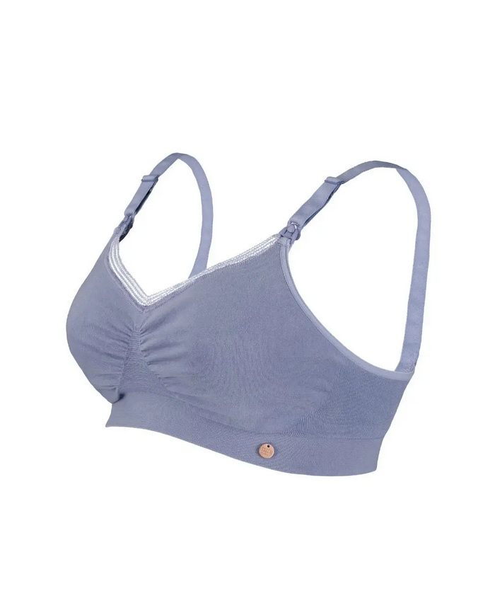 Cache Coeur - ORGANIC - brassière allaitement bleuet
