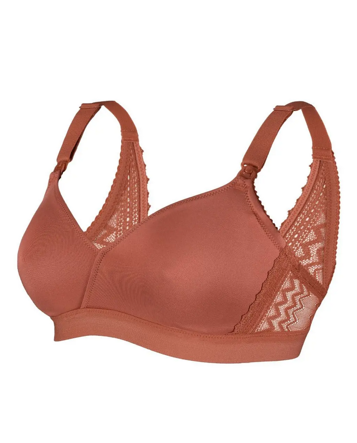 CACHE COEUR - Soutien gorge de grossesse et allaitement Terracotta - SERENA CACHE COEUR - Soutien gorge de grossesse et allaitement Terracotta - SERENA