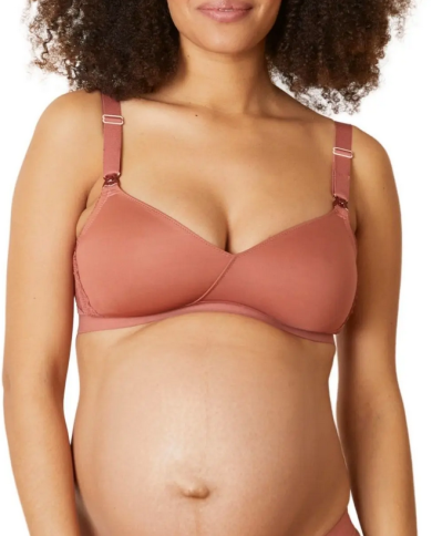 CACHE COEUR - Soutien gorge de grossesse et allaitement Terracotta - SERENA