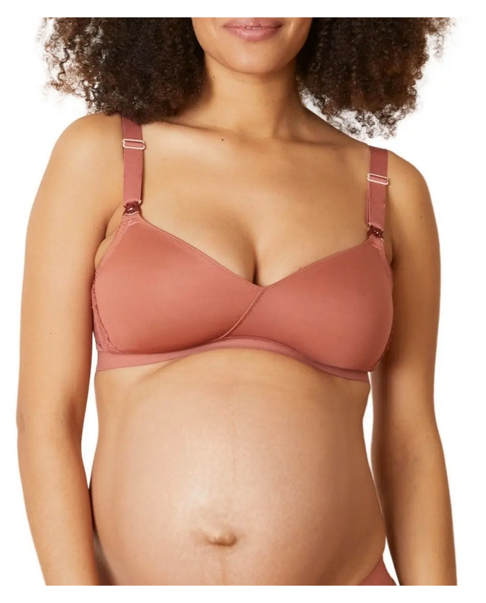 CACHE COEUR - Soutien gorge de grossesse et allaitement Terracotta - SERENA CACHE COEUR - Soutien gorge de grossesse et allaitement Terracotta - SERENA