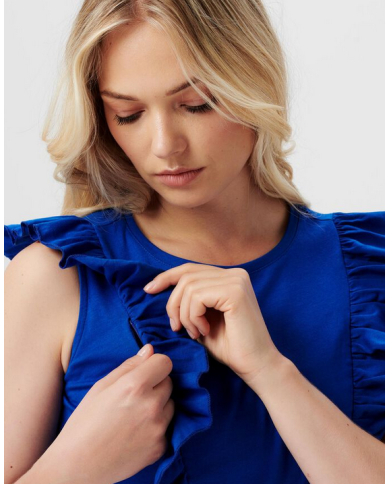 ESPRIT- Top allaitement - Bleu électrique