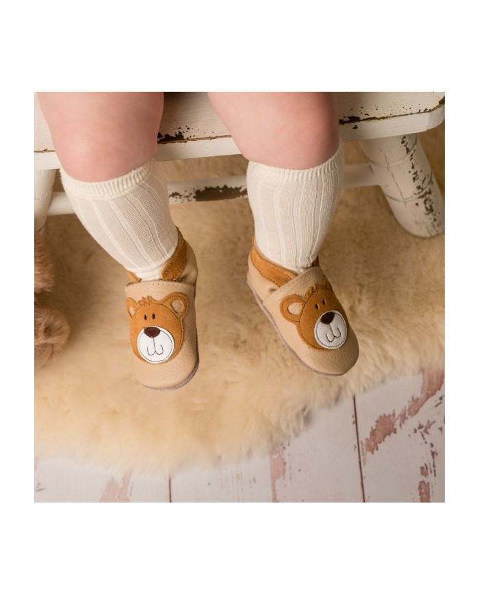 INCH BLUE - Chaussons anti-glisse - TEDDY CREAM
