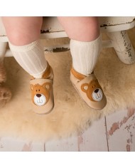 INCH BLUE - Chaussons anti-glisse - TEDDY CREAM