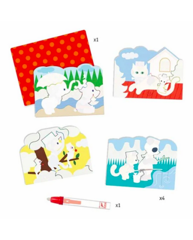 DJECO - Coloriages magiques - Caché dehors