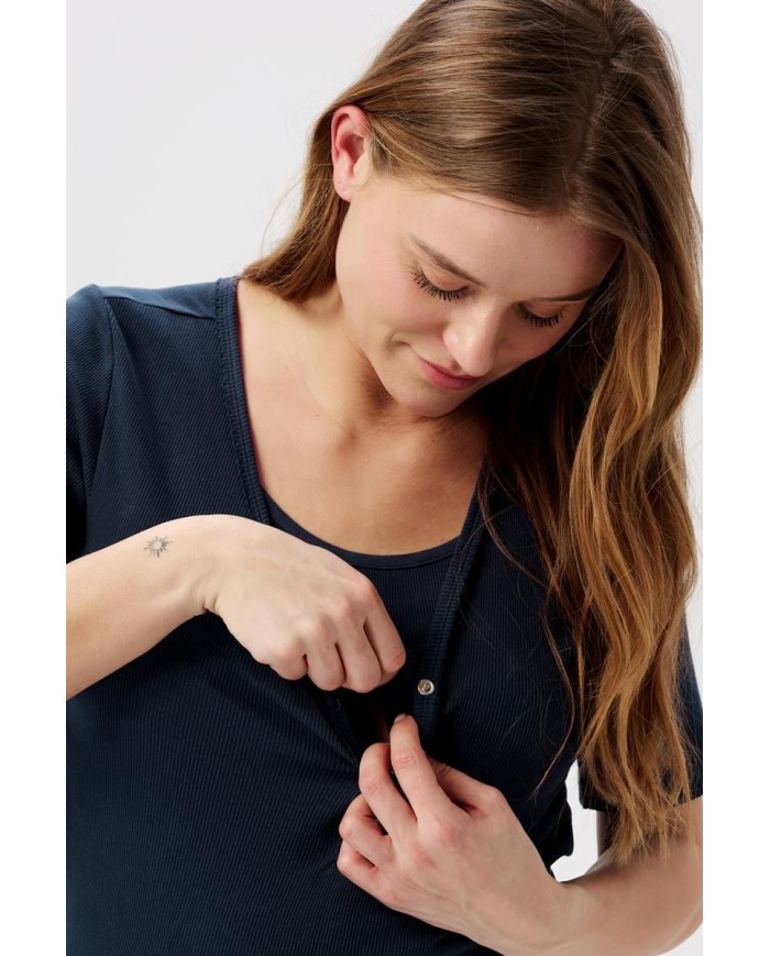 NOPPIES - Haut de pyjama d'allaitement - RENATE - Bleu nuit NOPPIES - Haut de pyjama d'allaitement - RENATE - Bleu nuit