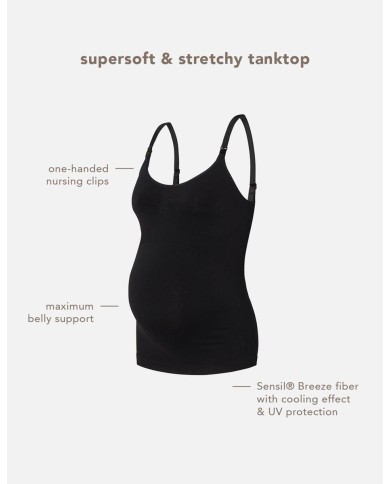 NOPPIES - Top d'allaitement - EVI -Sensil® Breeze - Noir