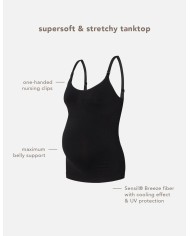 NOPPIES - Top d'allaitement - EVI -Sensil® Breeze - Noir NOPPIES - Top d'allaitement - EVI -Sensil® Breeze - Noir