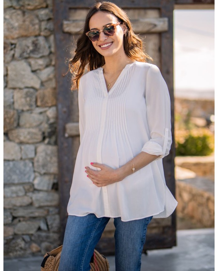 SERAPHINE - Blouse grossesse et allaitement - Ivoire SERAPHINE - Blouse grossesse et allaitement - Ivoire