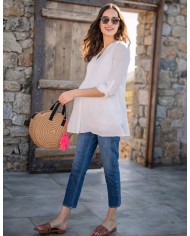 SERAPHINE - Blouse grossesse et allaitement - Ivoire SERAPHINE - Blouse grossesse et allaitement - Ivoire