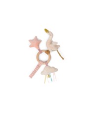 MOULIN ROTY - Hochet anneau en bois lapin bleu - La petite école de danse MOULIN ROTY - Hochet anneau en bois lapin bleu - La petite école de danse