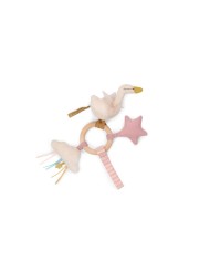 MOULIN ROTY - Hochet anneau en bois cygne - La petite école de danse MOULIN ROTY - Hochet anneau en bois cygne - La petite école de danse