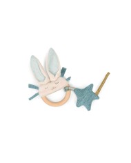 MOULIN ROTY - Hochet anneau en bois souris rose - La petite école de danse MOULIN ROTY - Hochet anneau en bois souris rose - La petite école de danse