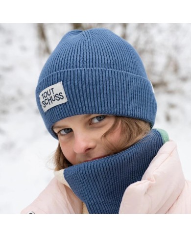CHAMAYE - Bonnet enfant "Tout schuss" - Bleu