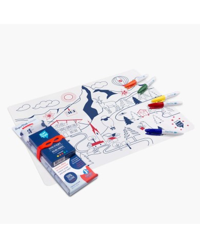 PETIT ARTISTE - Set en silicone à colorier - Swiss moutains