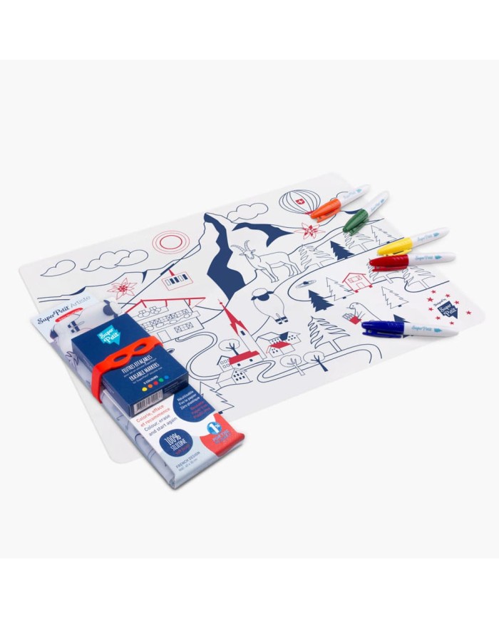 PETIT ARTISTE - Set en silicone à colorier - Swiss moutains