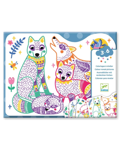 DJECO - Coloriages à révéler - Familles de la forêt