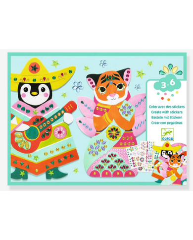 DJECO-Créer avec des stickers coloré