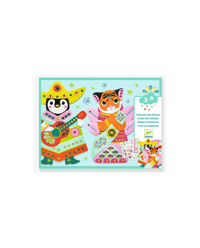 DJECO-Créer avec des stickers coloré