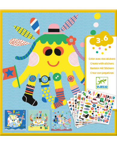 DJECO - Créer avec des stickers - Mer