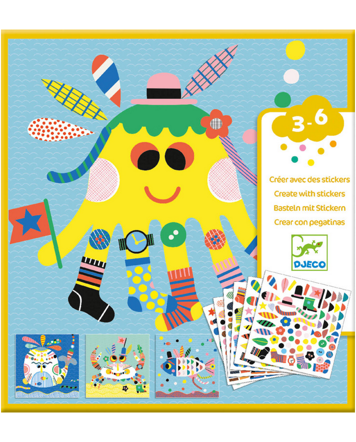 DJECO - Créer avec des stickers - Mer DJECO - Créer avec des stickers - Mer
