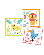 DJECO- Coloriages avec pochoirs - animaux