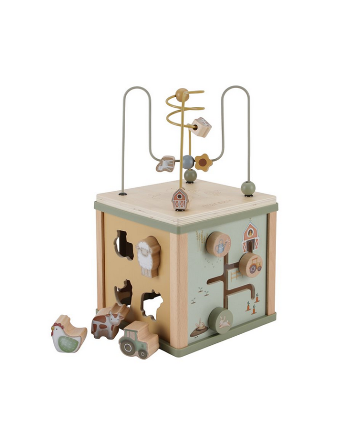 LITTLE DUTCH - Cube d'activités en bois - Little Farm LITTLE DUTCH - Cube d'activités en bois - Little Farm