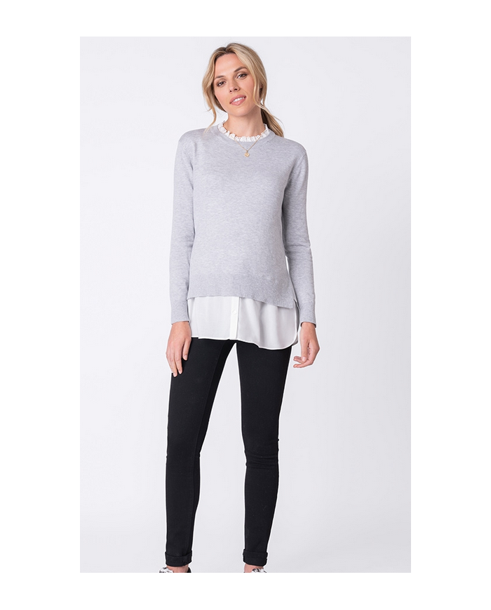 Seraphine-Jupiter Pull Grossesse Allaitement Gris Seraphine-Jupiter Pull Grossesse Allaitement Gris
