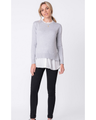 Seraphine-Larry Chemise de Grossesse et Allaitement Fines Rayures Bleues Seraphine-Larry Chemise de Grossesse et Allaitement Fines Rayures Bleues