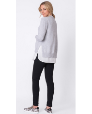 Seraphine-Jupiter Pull Grossesse Allaitement Gris Seraphine-Jupiter Pull Grossesse Allaitement Gris