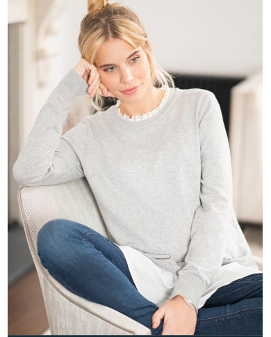 Seraphine-Jupiter Pull Grossesse Allaitement Gris Seraphine-Jupiter Pull Grossesse Allaitement Gris
