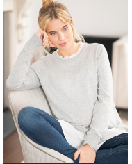 Seraphine-Jupiter Pull Grossesse Allaitement Gris Seraphine-Jupiter Pull Grossesse Allaitement Gris