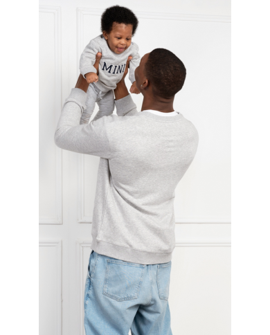 Seraphine-Kevin Sweats Papa et Mini Gris