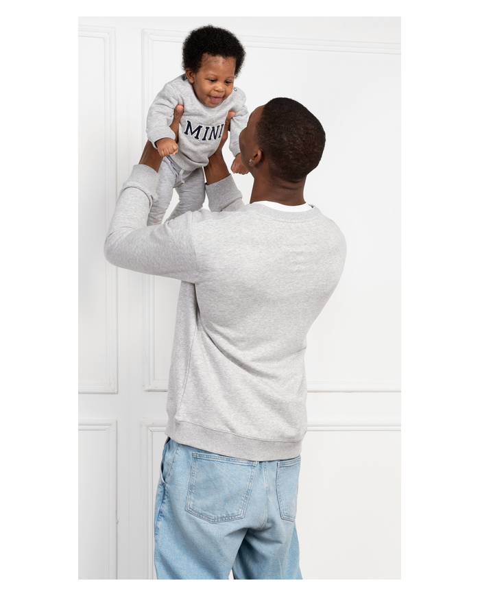 Seraphine-Kevin Sweats Papa et Mini Gris