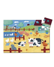 Djeco- Puzzle les vaches à la ferme