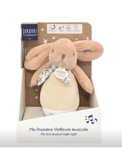DOUDOU ET COMPAGNIE - Première veilleuse musicale - marron