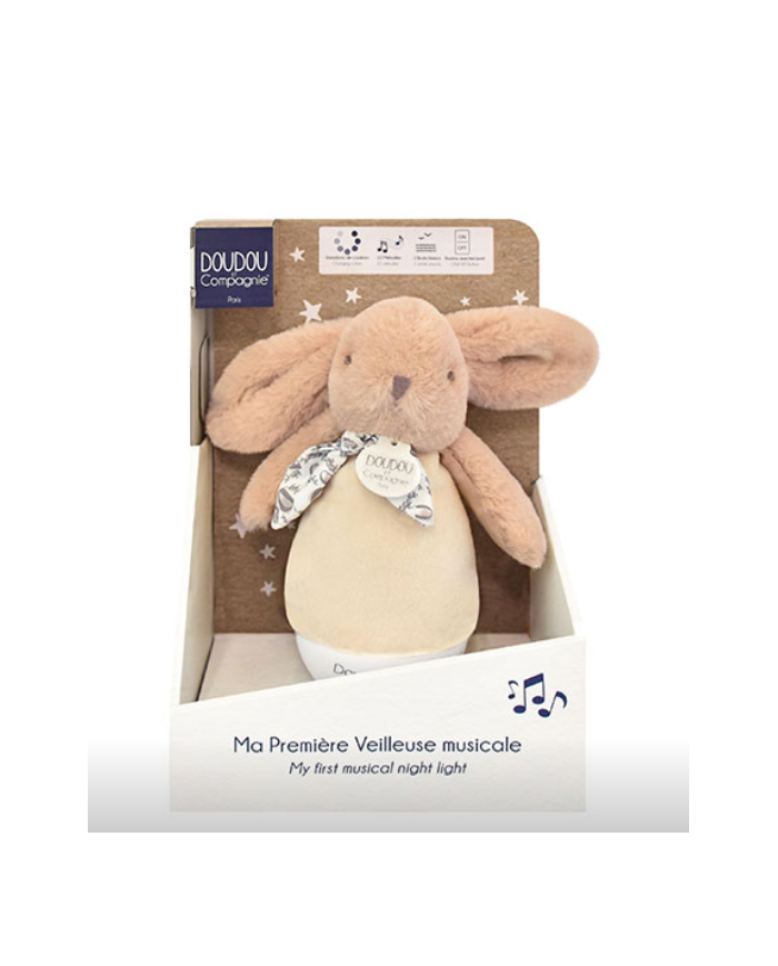 DOUDOU ET COMPAGNIE - Veilleuse lapin culbuto - Beige