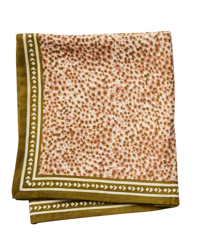 BONHEUR DU JOUR -  Foulard Indien - Savane Rosée Kaki BONHEUR DU JOUR -  Foulard Indien - Savane Rosée Kaki