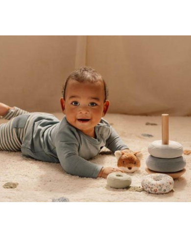 LITTLE DUTCH - Tour d'anneaux à empiler - Forest Friends